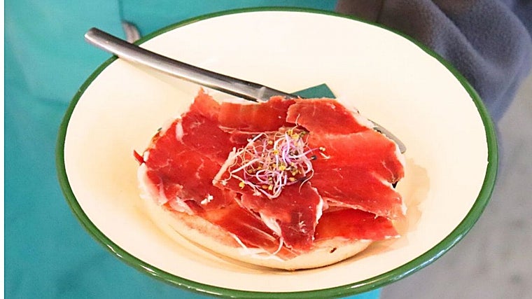 Mollete de jamón