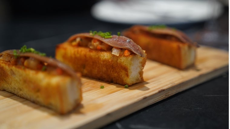 Anchoas en brioche