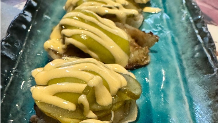 Gyozas de Big Mac de La Alvaroteca en Málaga