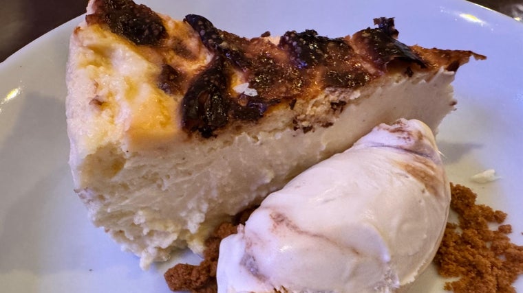 Tarta de queso de La Alvaroteca en Málaga