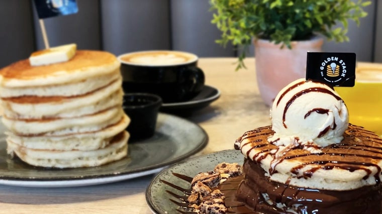 Tortitas para desayunar en The Golden Stack