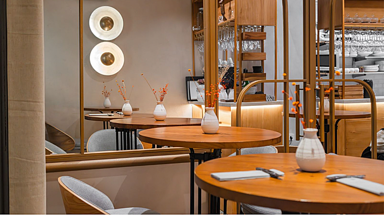 Sala actual del restaurante Blossom en la calle Strachan