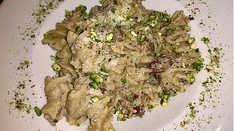 Pasta en el Queso de pistacho de Tutto bene