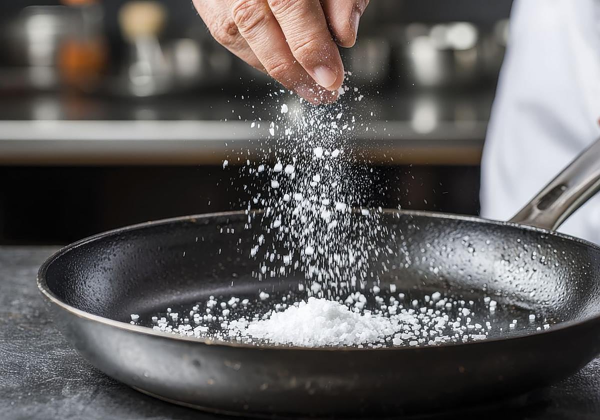Lo único que necesitas para limpiar tus sartenes es sal