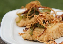 Bacalao con cebolla caramelizada