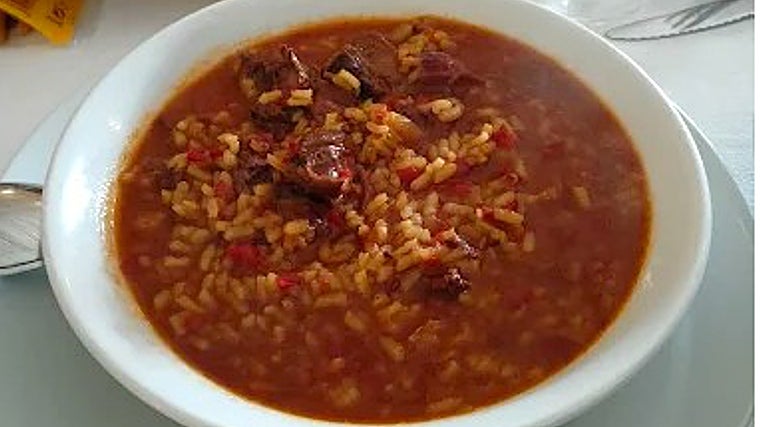 Arroz caldoso de Cortijo Vistalegre en Cazalla de la Sierra