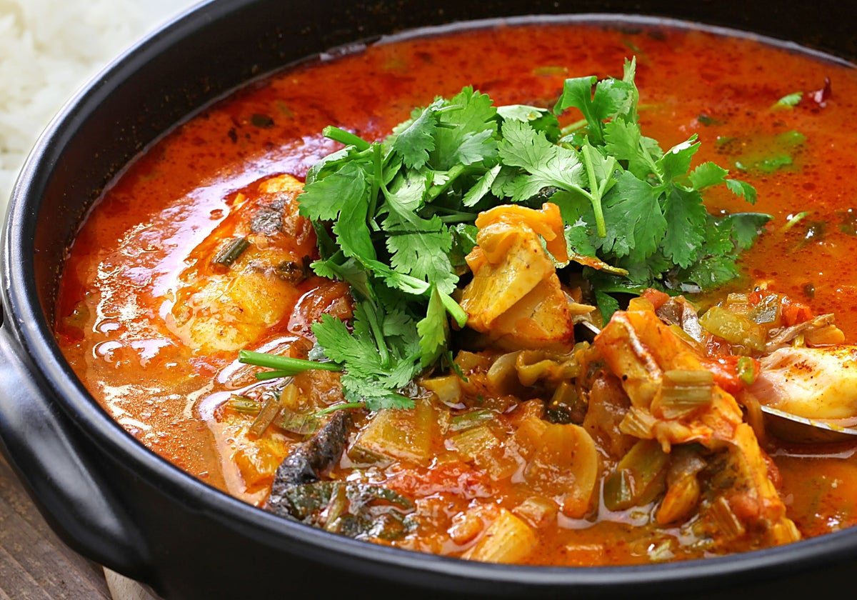 Marmitako de bonito con acelgas