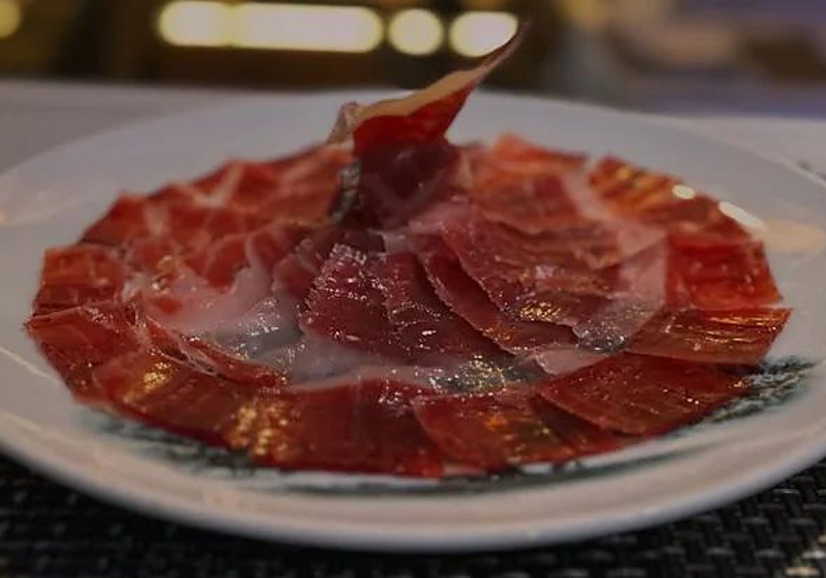 Plato de jamón ibérico