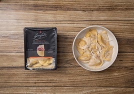 Mezzelune de prosciutto con pesto de nueces paso a paso