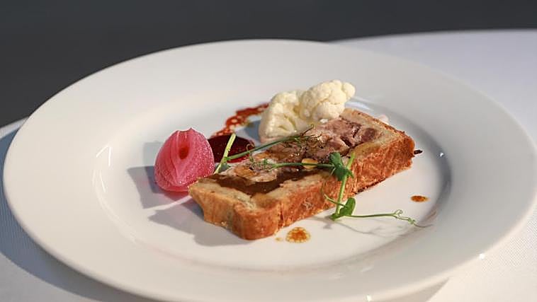 Pate en croute with pickled vegetables from Abazello Restaurant