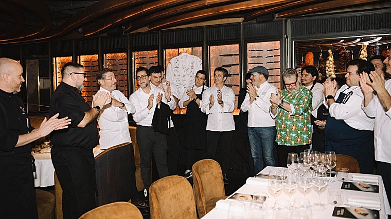 Momentos de la velada del homenaje a Martin Berasategui