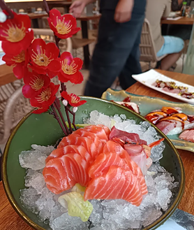 Imagem Secundária 2 - Pratos e Cardápio do Buffet Toyo Sushi.