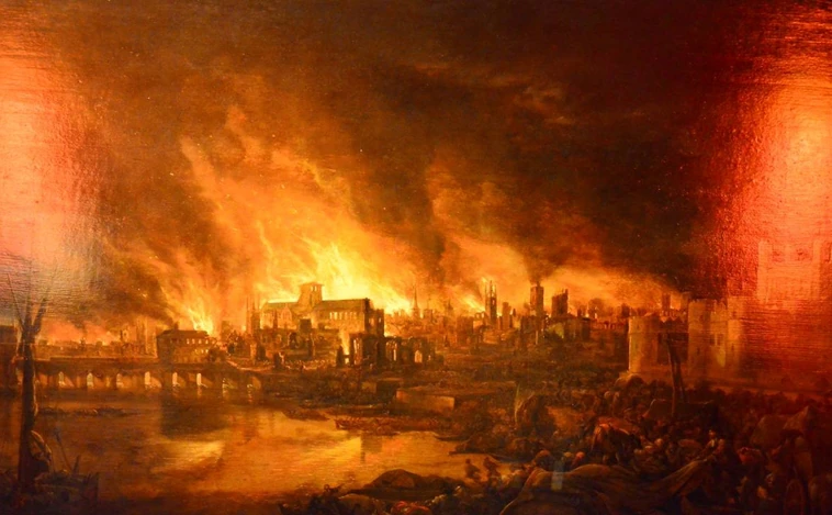 Así se propagó el incendio que arrasó 13.200 edificios y 83 iglesias de Londres: «Fue la mano de Dios»