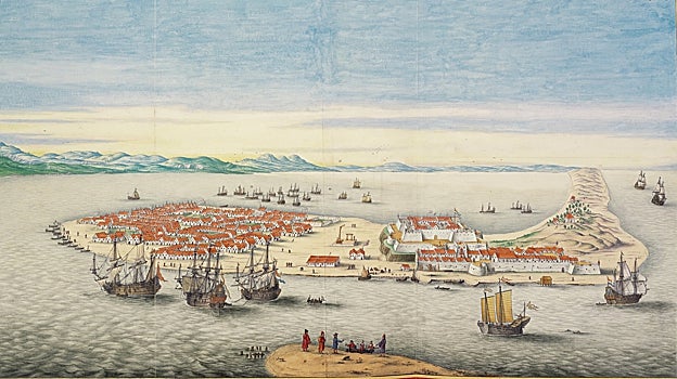 Fuerte Zeelandia, la residencia del gobernador en Formosa holandesa.