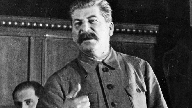 Stalin, durante uno de sus discursos