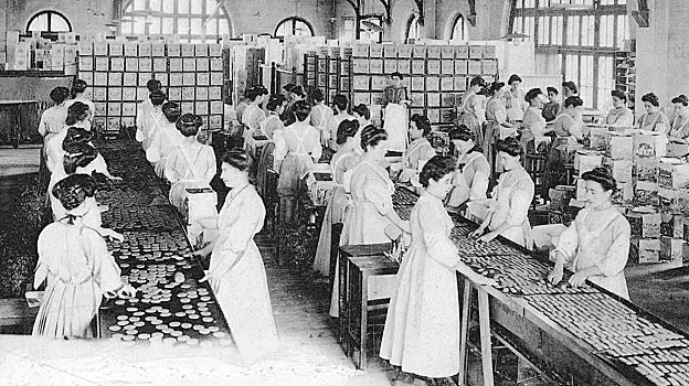 Fábrica de galletas Olibet, en 1913