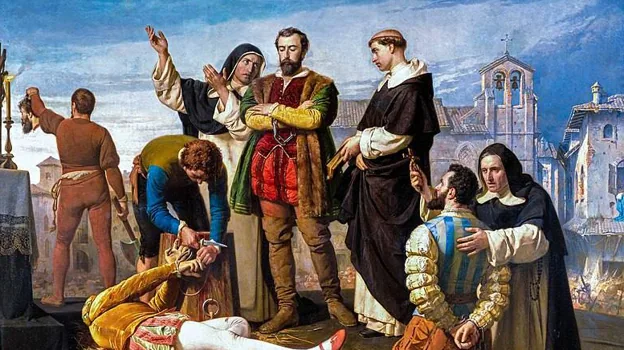 Ejecución de los comuneros de Castilla, del romántico Antonio Gisbert.