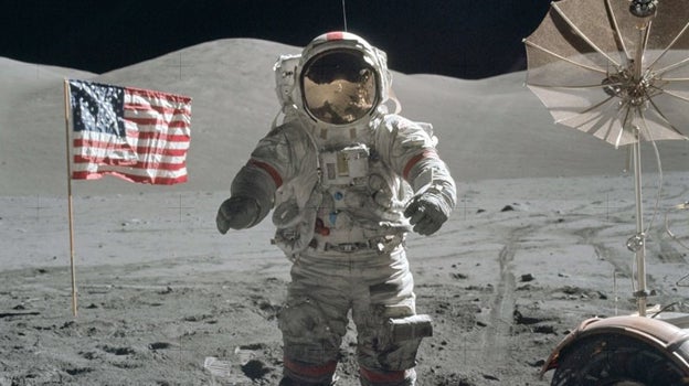 Neil Armstrong, en la luna