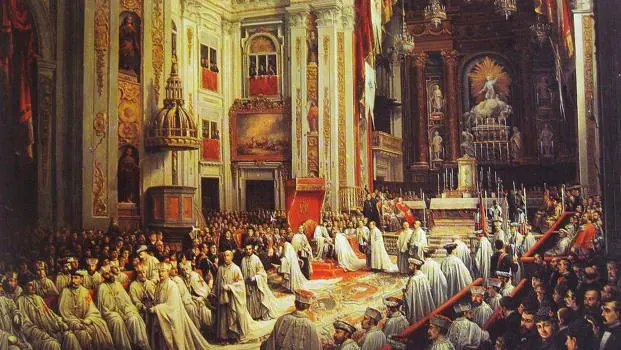 Investidura de Alfonso XII como gran maestre de las Órdenes Militares el día 24 de febrero de 1877