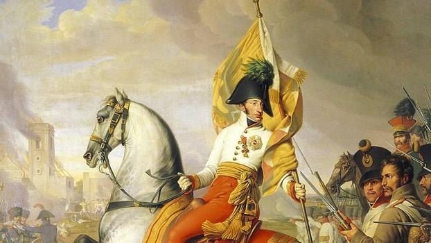 El Archiduque Carlos en la batalla de Aspern-Essling, de Johann Peter Krafft.