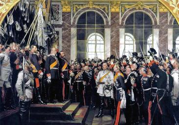 Proclamación del Imperio alemán en Versalles.