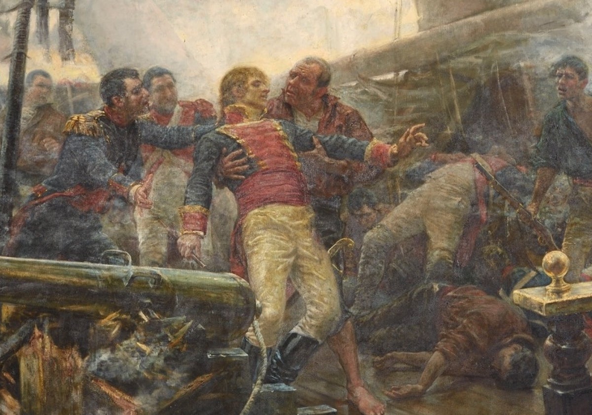 La muerte de Churruca durante la batalla de Trafalgar