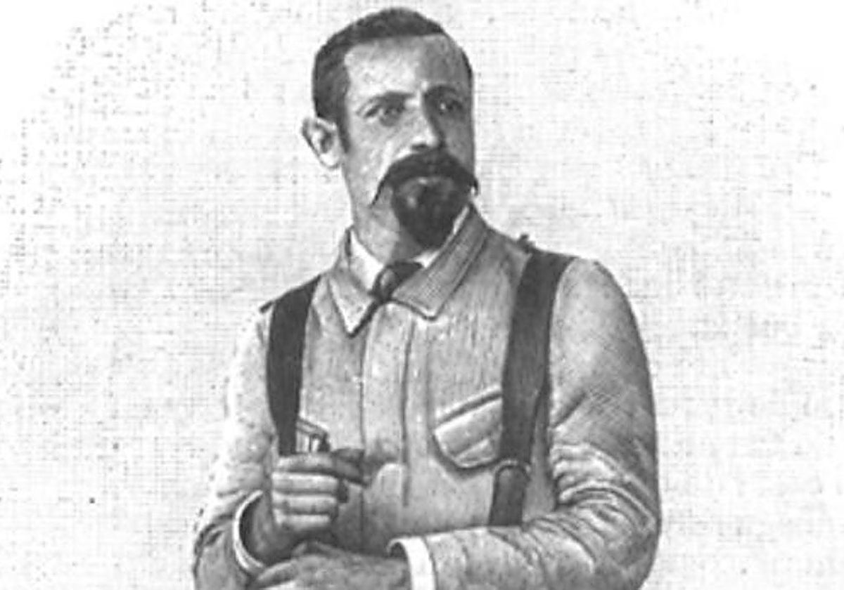 Eloy Gonzalo, el héroe de Cascorro, según un dibujo publicado en la prensa de la época