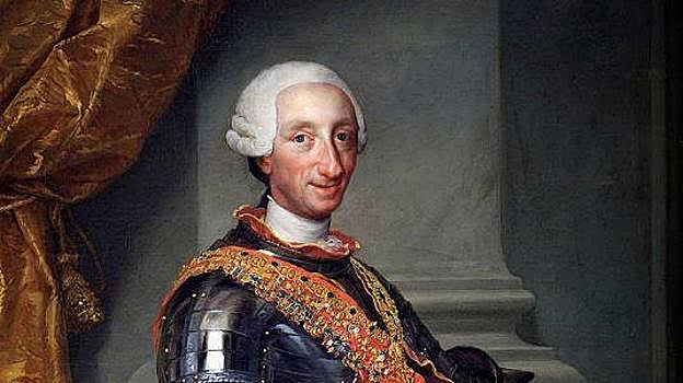 Carlos III retratado hacia 1765 por Anton Raphael Mengs (1728-1779)