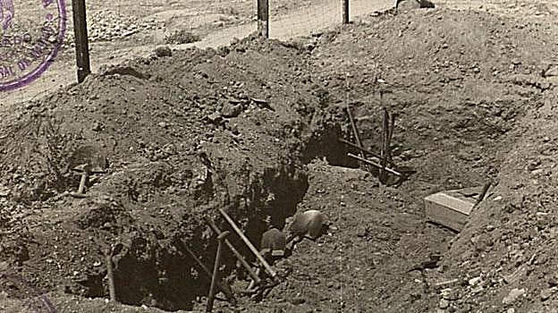 Fosa donde eran enterradas las víctimas del Túnel de Usera.