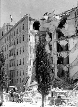 Imagen - El 22 de julio de 1946, el Irgún, escisión de la Haganá de la que Ben Gurion se desligó desde un inicio, atacó el Hotel Rey David de Jerusalén, repleto de oficiales del Ejército británico