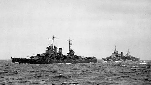 'USS Wichita' y 'HMS London', parte de la fuerza de cobertura de cruceros del PQ-17