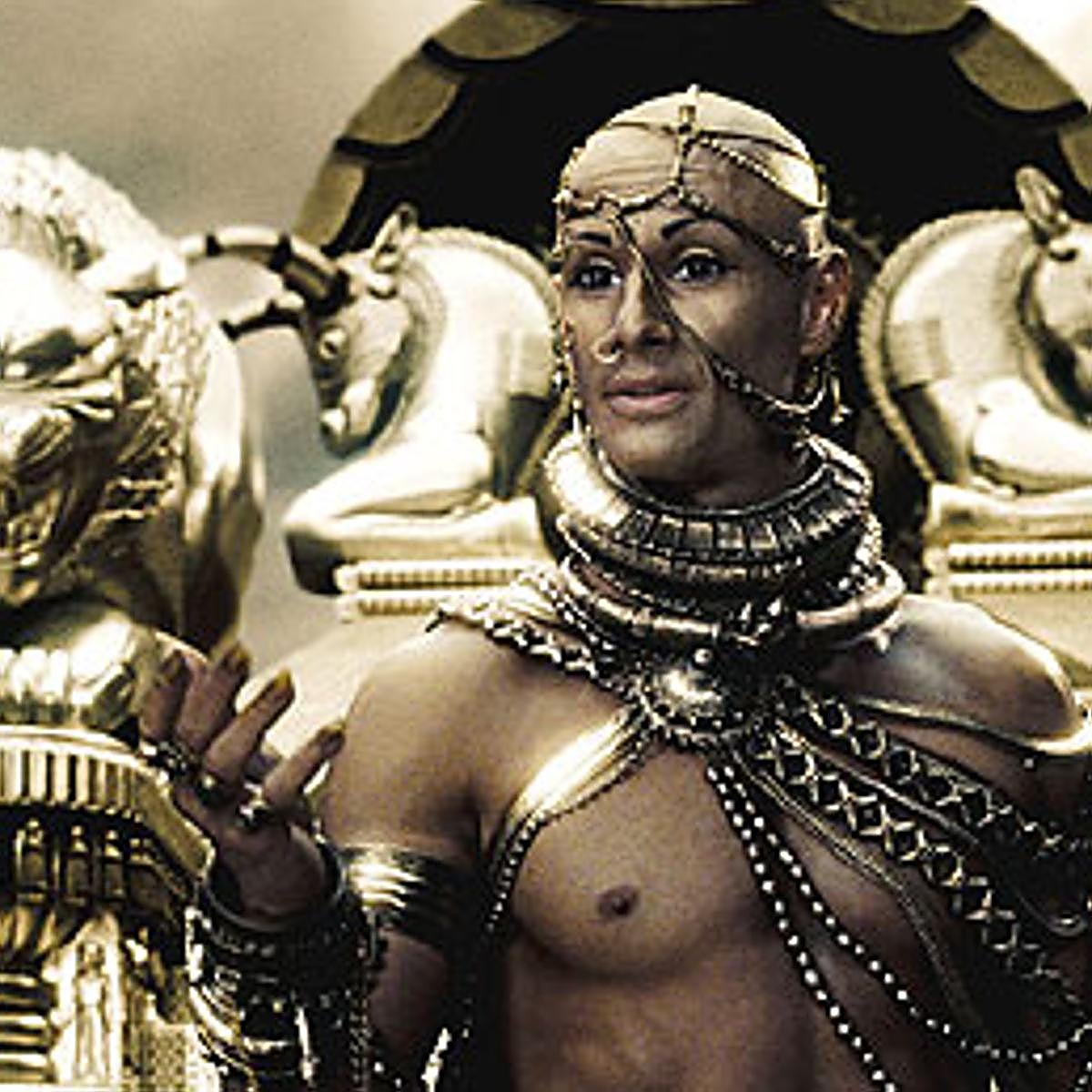 Jerjes en la película de '300'.