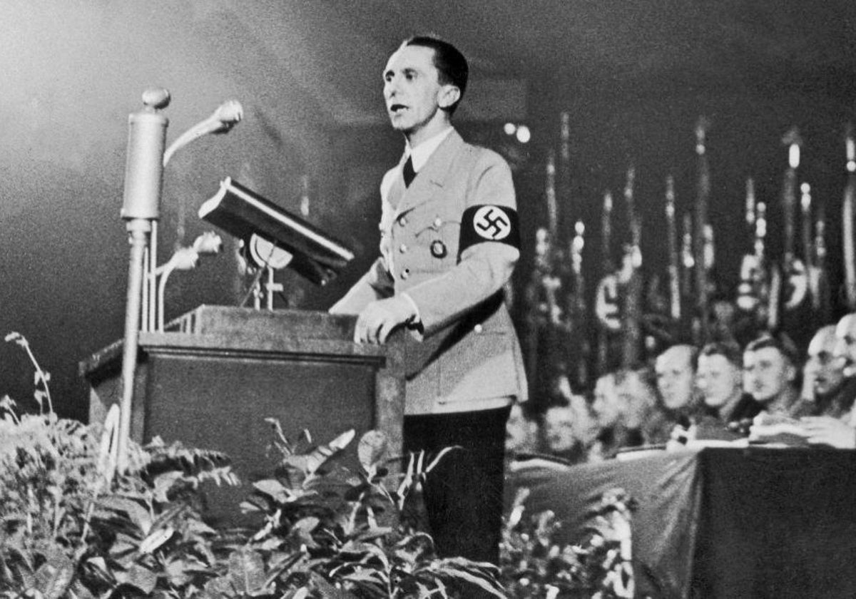 Goebbels, en uno de sus discursos como ministro de Propaganda nazi