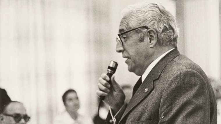 El periodista Serafín Adame Martínez, en 1973