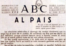Carta de despedida de Alfonso XIII publicada en la portada de ABC cuando se proclamó la Segunda República