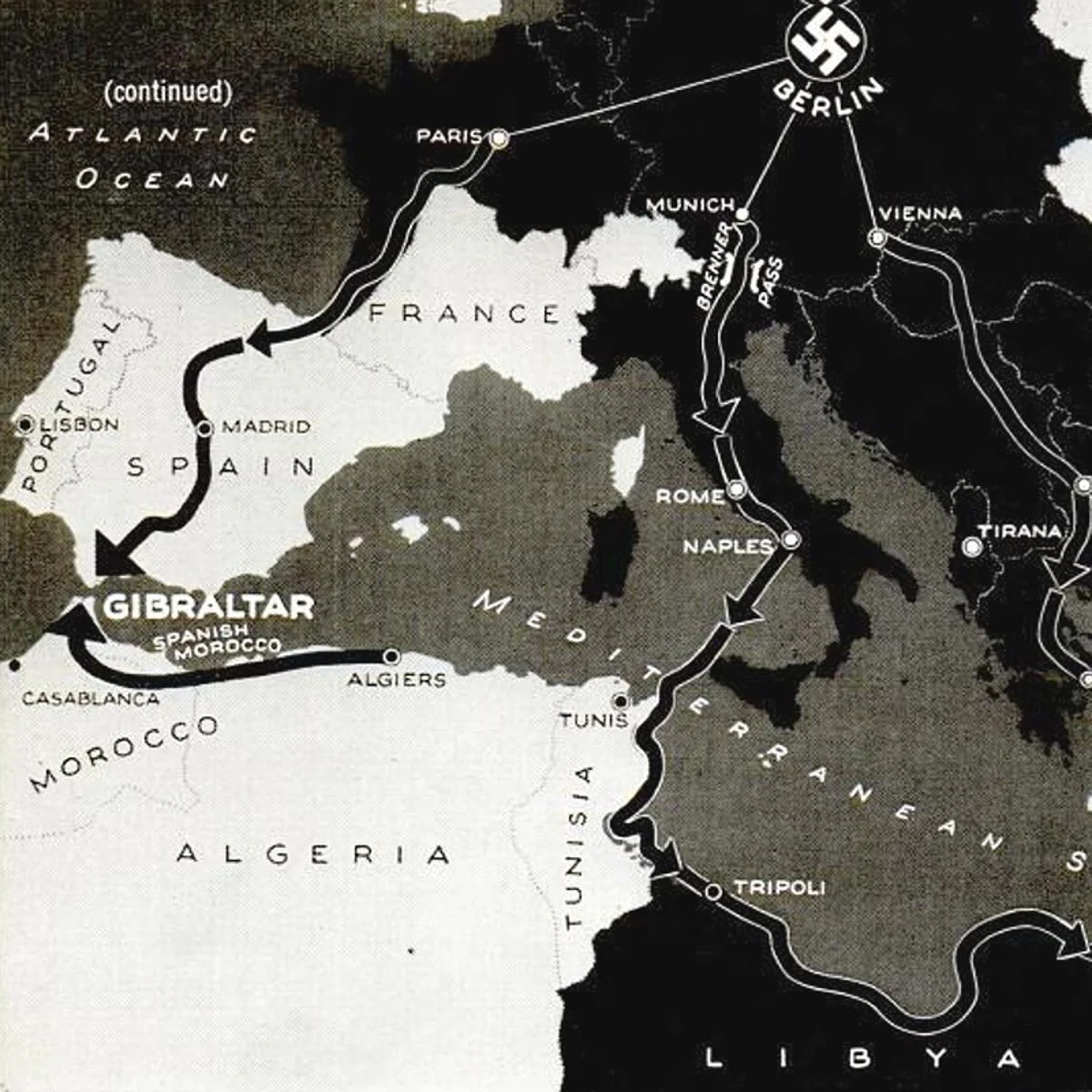 'Mapa de la Operación Félix'