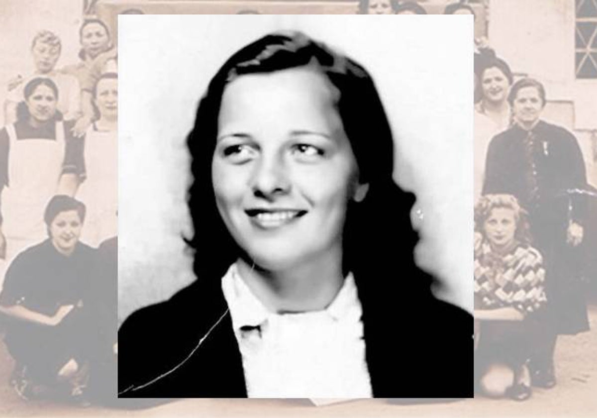 La única imagen que existe de Antonia Torre Yela, sobre una imagen de grupo de las 13 Rosas