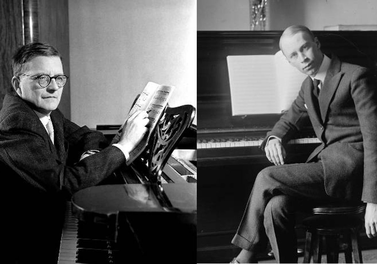 Shostakóvich (izquierda) y Prokofiev, en los años 30 del siglo XX