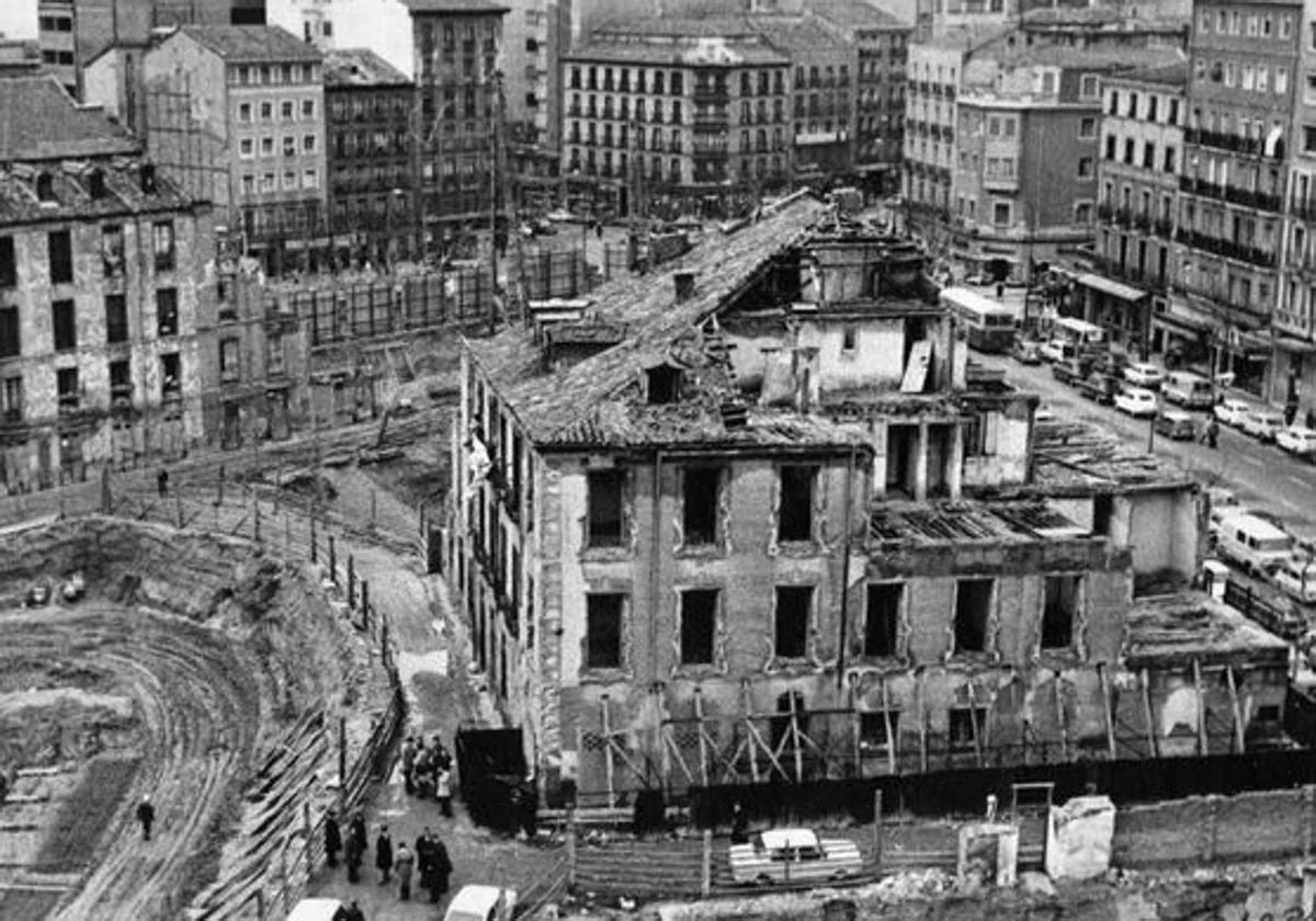 El barrio de Pozas, durante su demolición en 1972