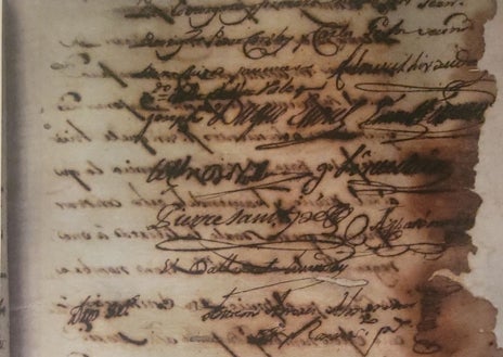 Imagen secundaria 1 - Documentos de manumisión firmados por Gálvez