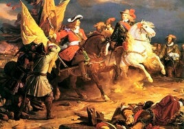 Cuadro de Jean Alaux, con Felipe V en la batalla de Villaviciosa de 1710