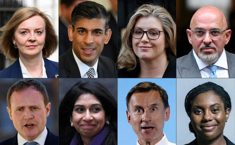 Los conservadores elegirán entre ocho candidatos a los finalistas para suceder a Johnson