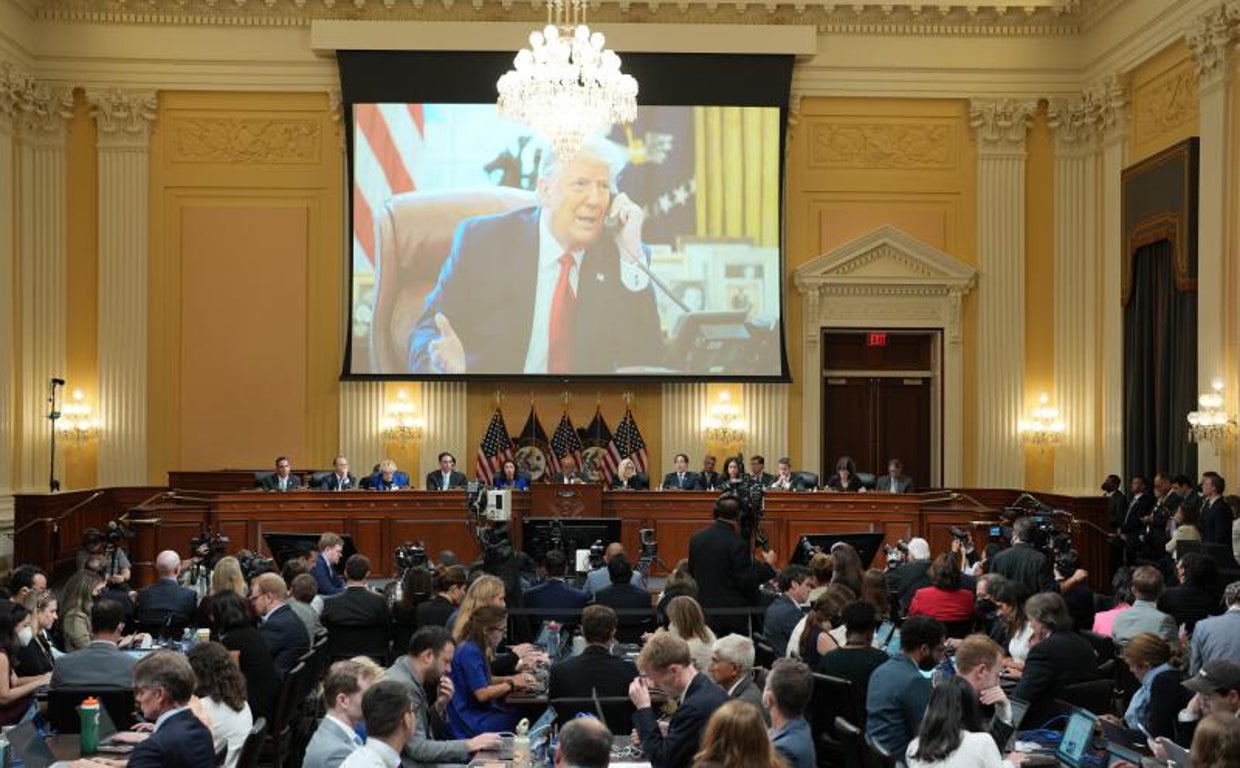 La comisión del Congreso durante la séptima sesión que investiga el ataque al Capitolio