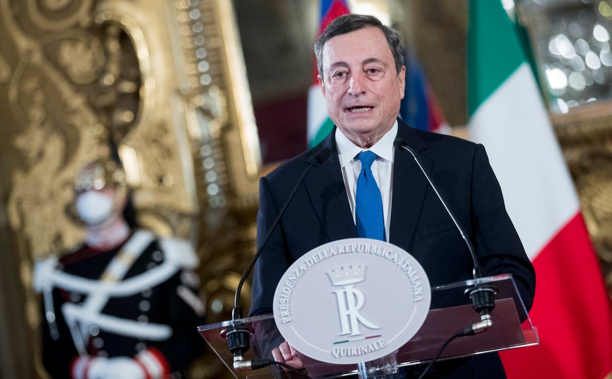 Mario Draghi, primer ministro de Italia