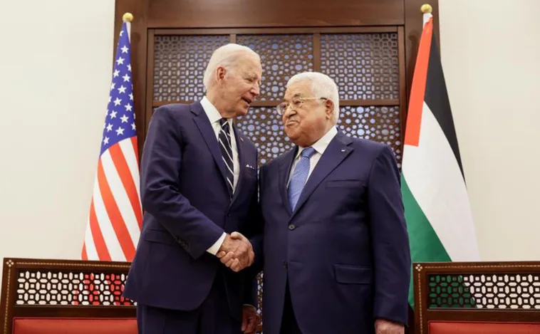 Biden se encuentra con los líderes palestinos en Cisjordania