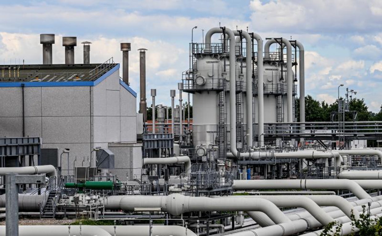 Paso del Nord Stream 1 por la estación de compresión de gas en Mallnow, Alemania