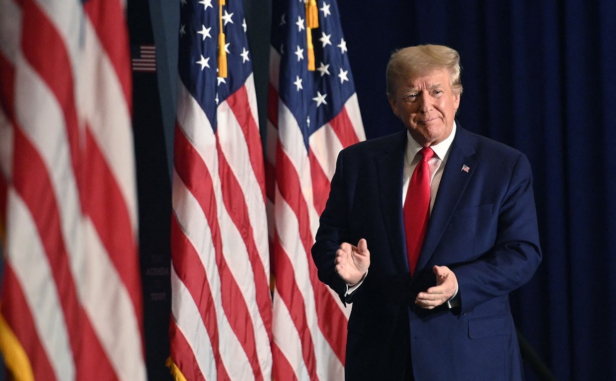 El expresidente de Estados Unidos Donald Trump durante un acto en Washington