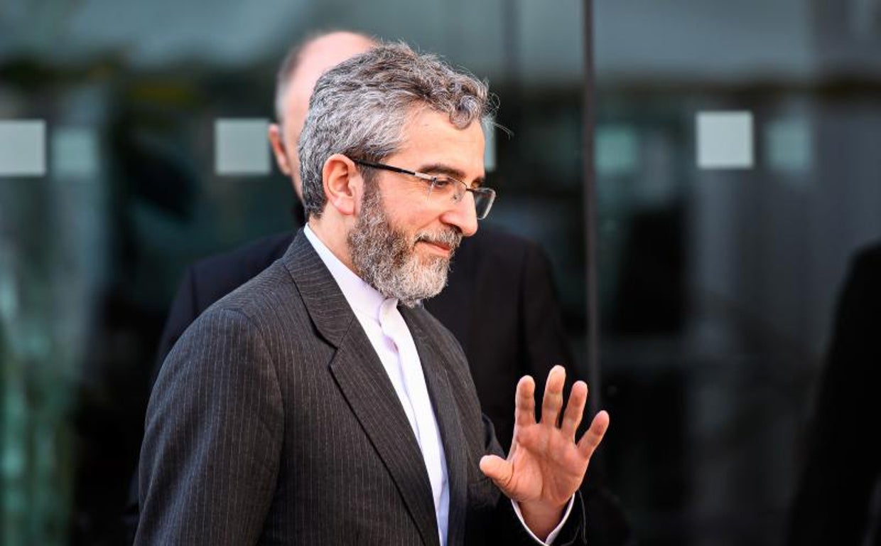 El negociador jefe de Irán para el acuerdo nuclear, Ali Bagheri Kani, a la salida de la reunión en Viena