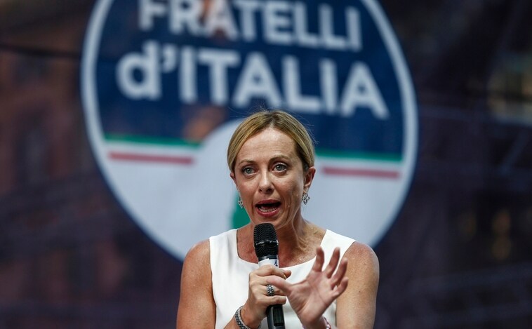 Giorgia Meloni, líder de 'Fratelli d'Italia', que concurrirá en las próximas elecciones