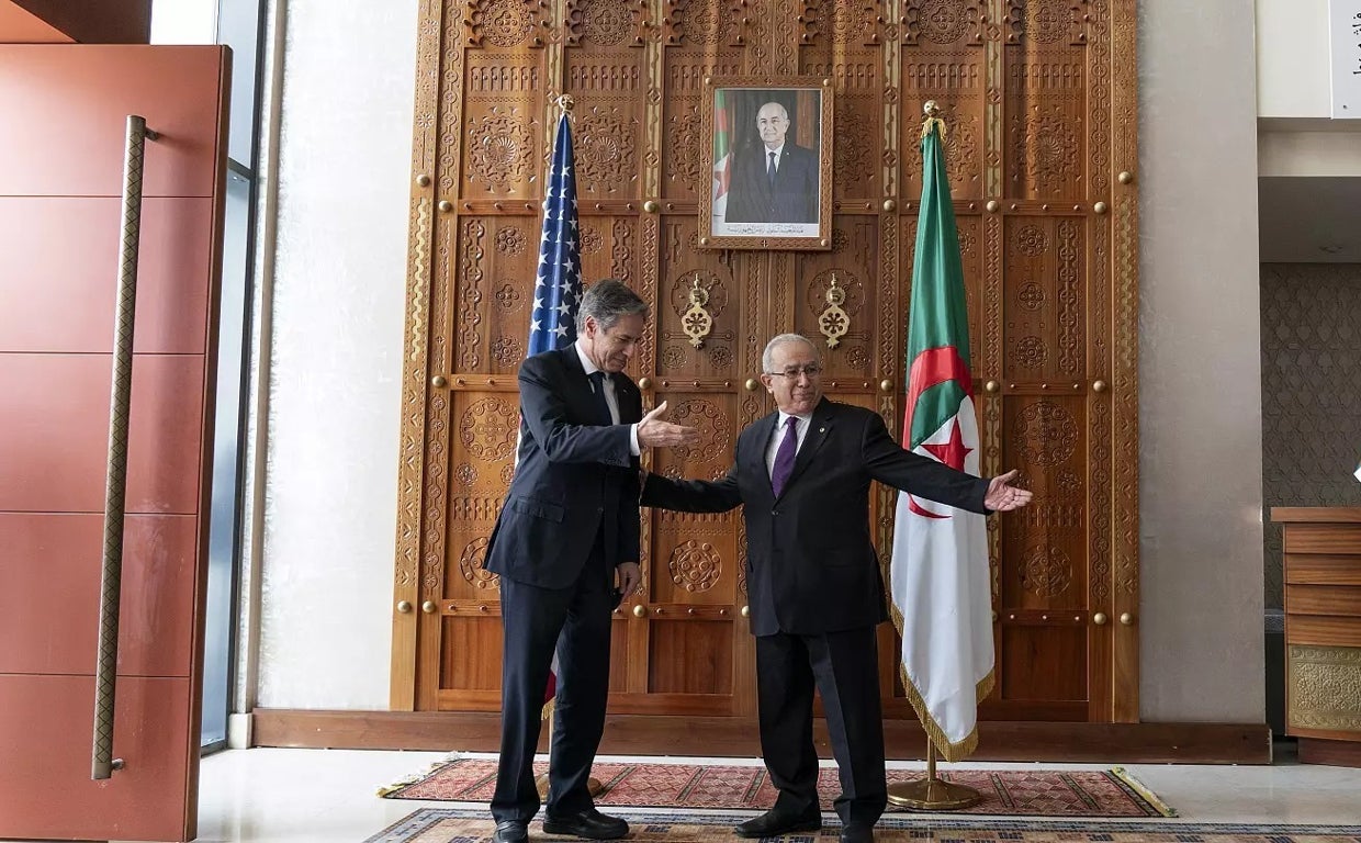 Visita de Antony Blinken, secretario de Estado de los Estados Unidos, a Argel el pasado mes de marzo